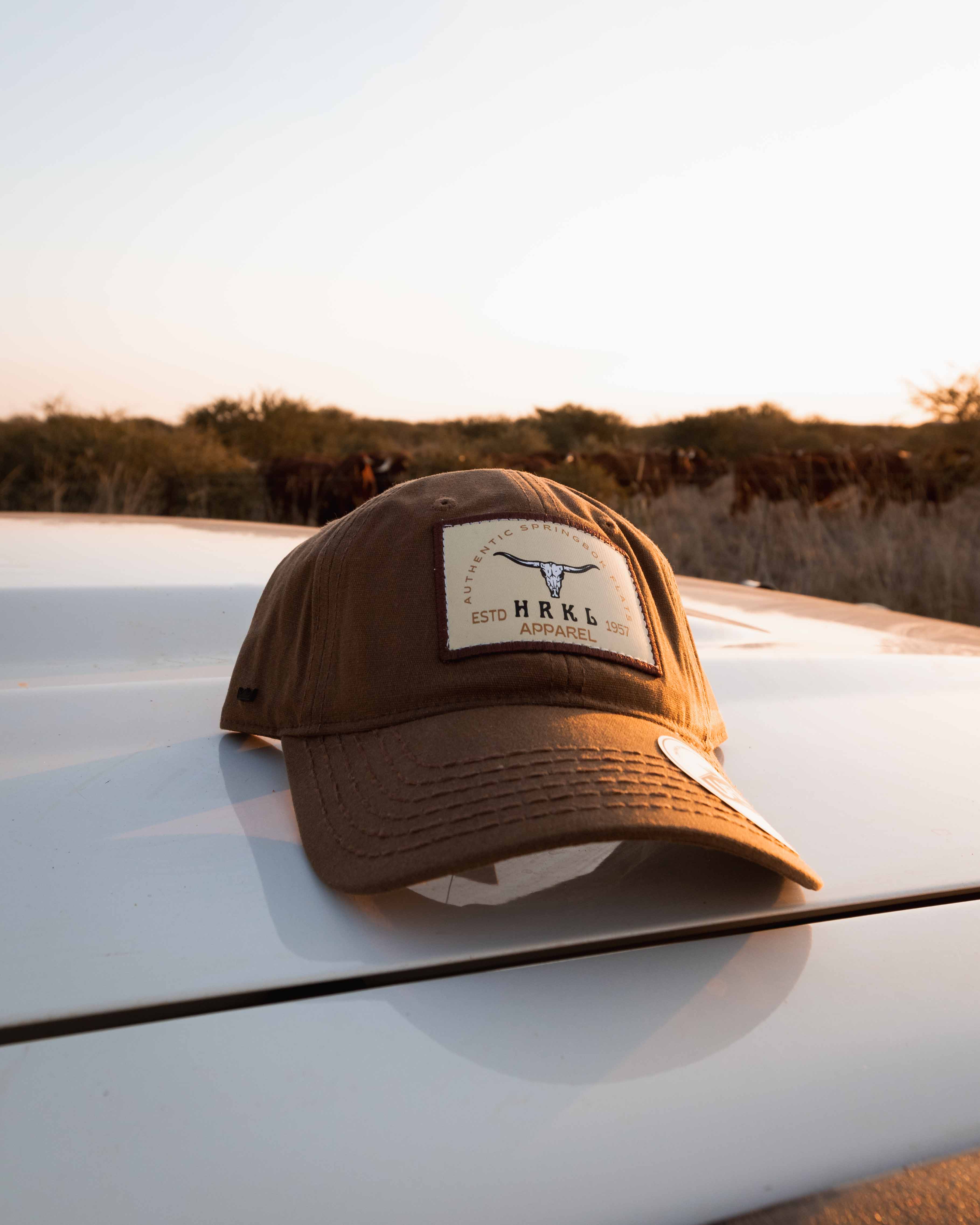 Waxed Cotton Canvas 6 Panel Adjustable Cap